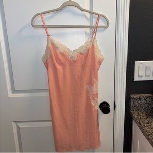 Natori Peach Chemise with Lace Accents